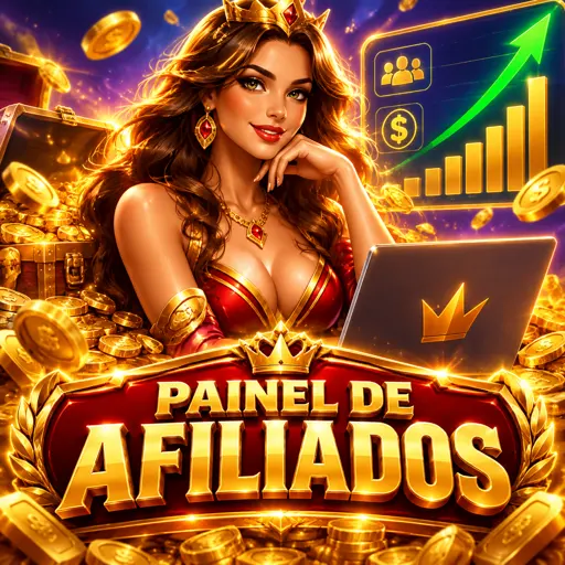 Painel do afiliado Q98 com gráficos de cliques, depósitos e comissão prevista