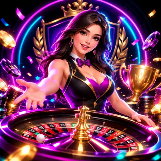 Mesa de roleta ao vivo com crupiê em estúdio